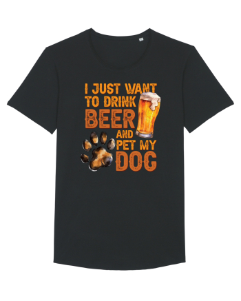 pt iubitorii de bere - I just want to drink beer and pet my dog Black