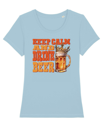 pt iubitorii de bere - Keep calm and drink beer Sky Blue