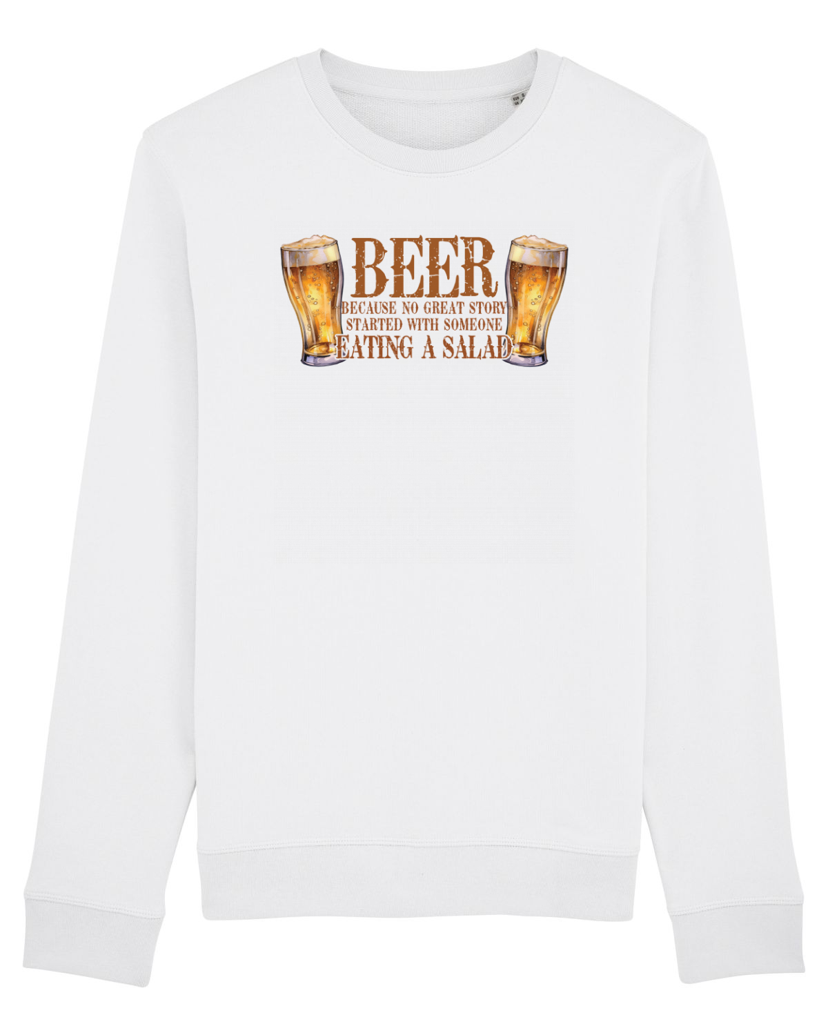 Bluză mânecă lungă Unisex Rise White