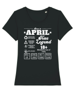 Born In April True Legend Tricou mânecă scurtă guler larg fitted Damă Expresser