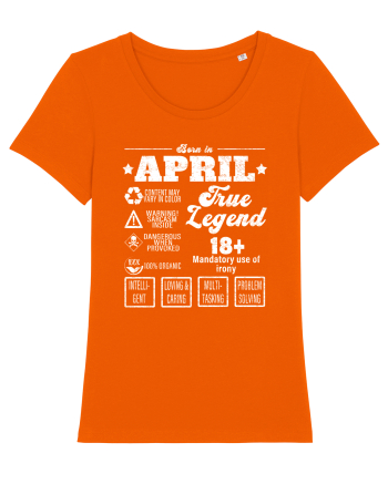 Born In April True Legend Bright Orange