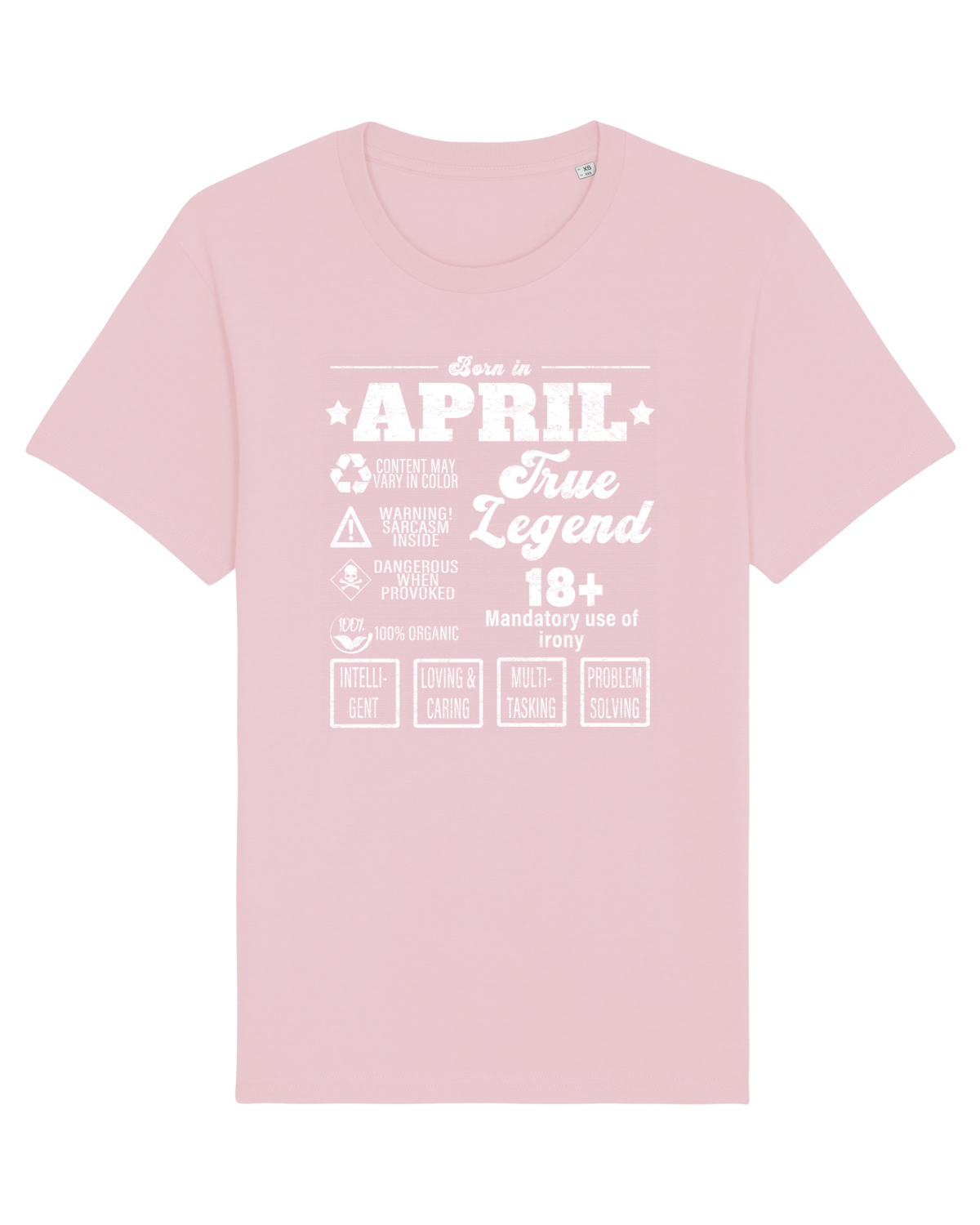 Tricou mânecă scurtă Unisex Rocker Cotton Pink