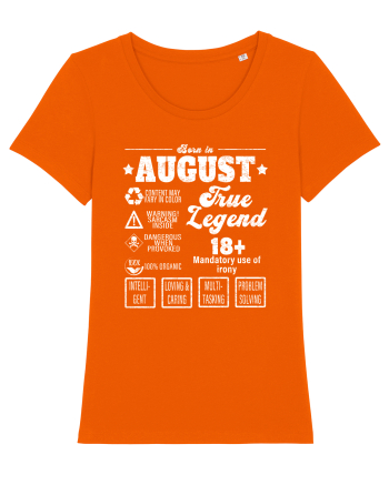 Born In August True Legend Bright Orange