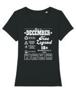 Born In December True Legend Tricou mânecă scurtă guler larg fitted Damă Expresser
