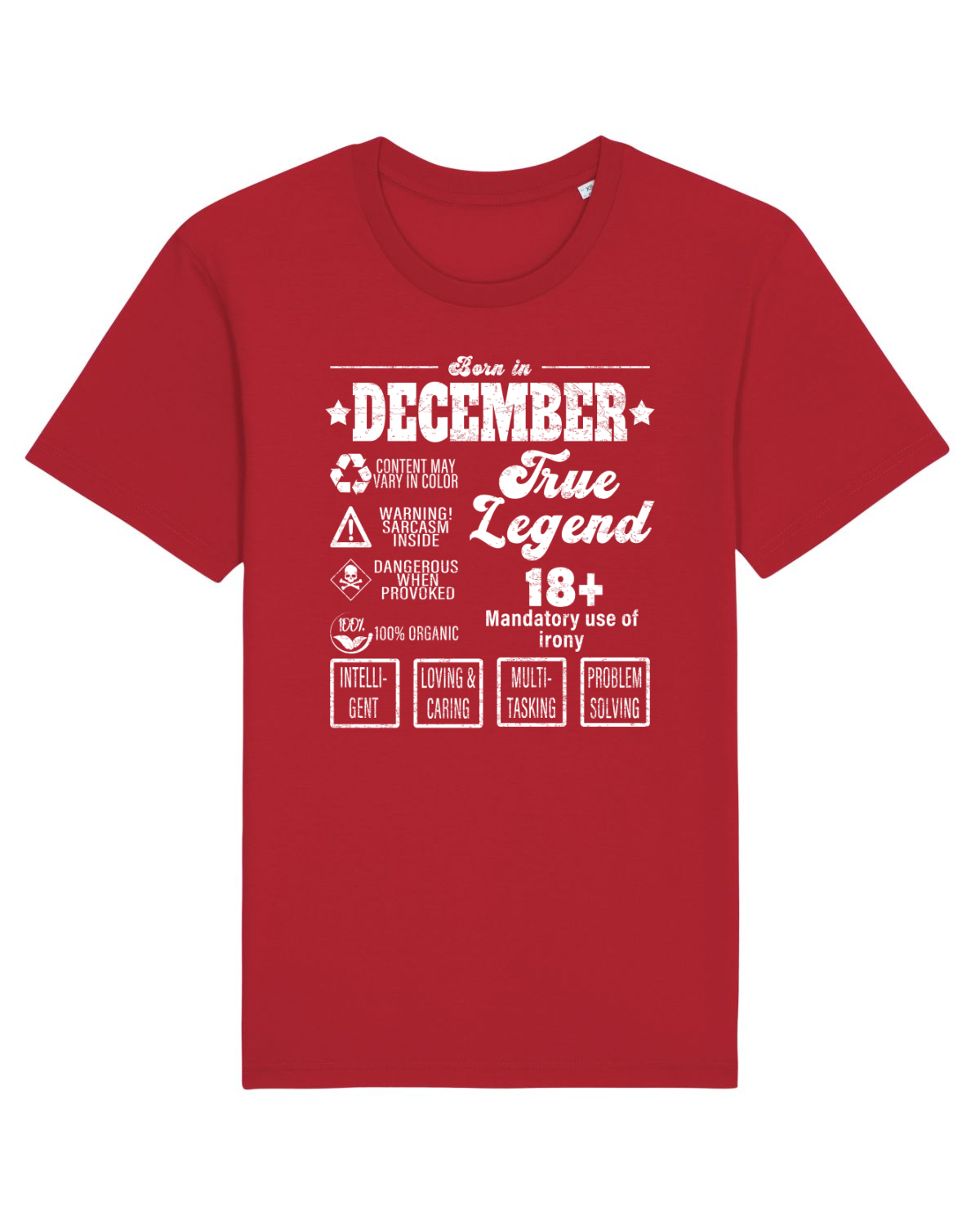 Tricou mânecă scurtă Unisex Rocker Red