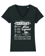 Born In February True Legend Tricou mânecă scurtă guler V Damă Evoker