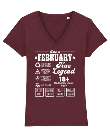 Born In February True Legend Burgundy