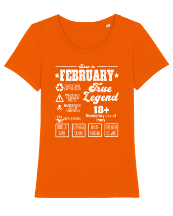 Born In February True Legend Bright Orange