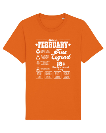 Born In February True Legend Bright Orange