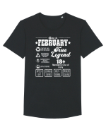 Born In February True Legend Tricou mânecă scurtă guler larg Bărbat Skater