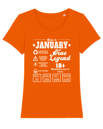 Born In January True Legend Bright Orange
