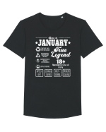 Born In January True Legend Tricou mânecă scurtă guler larg Bărbat Skater