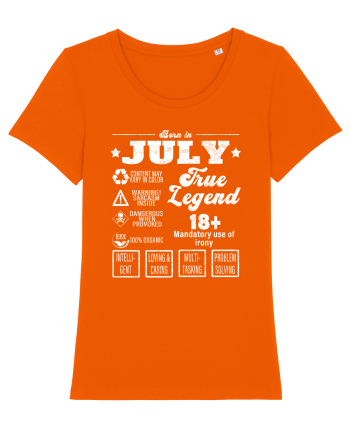 Born In July True Legend Bright Orange