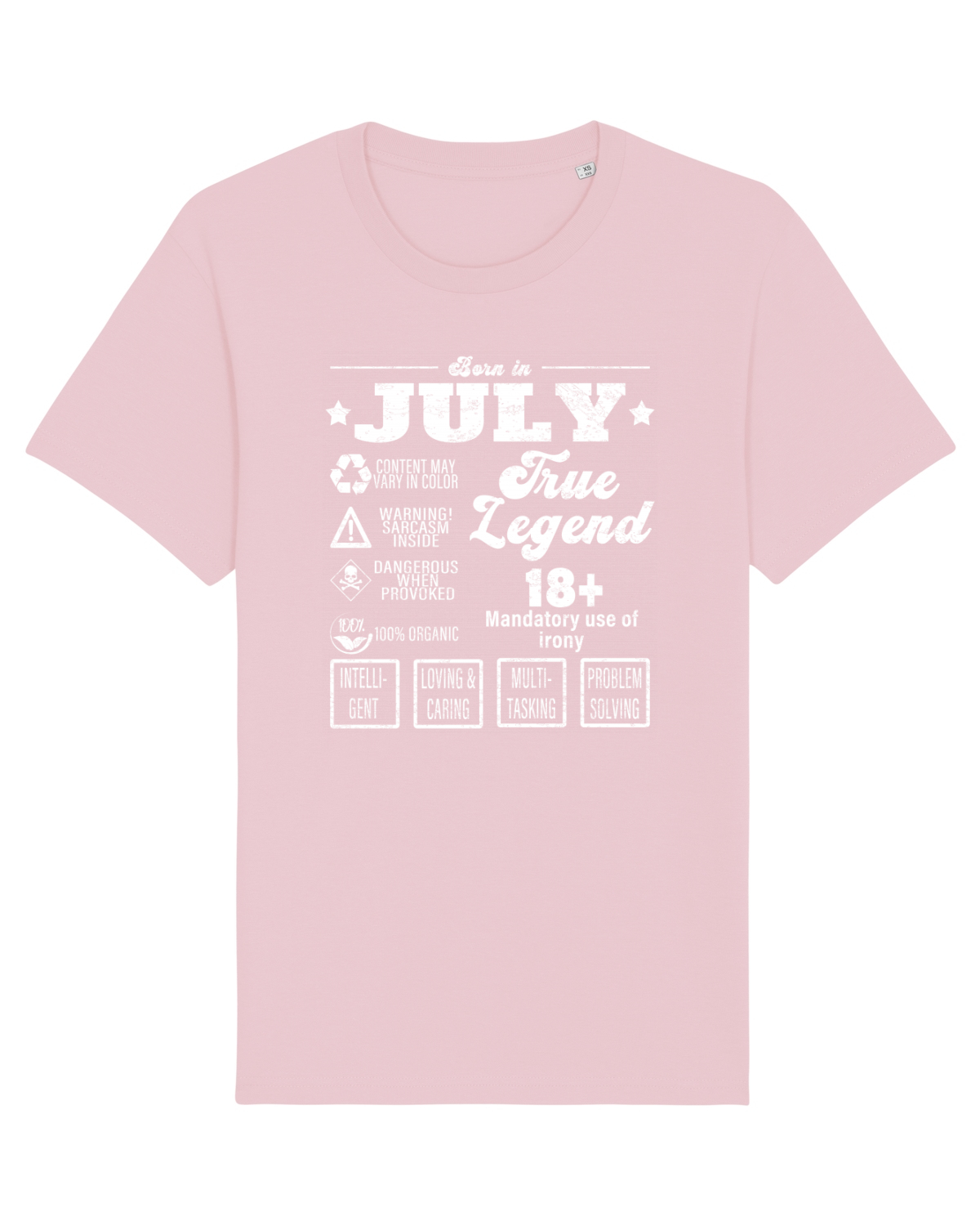 Tricou mânecă scurtă Unisex Rocker Cotton Pink