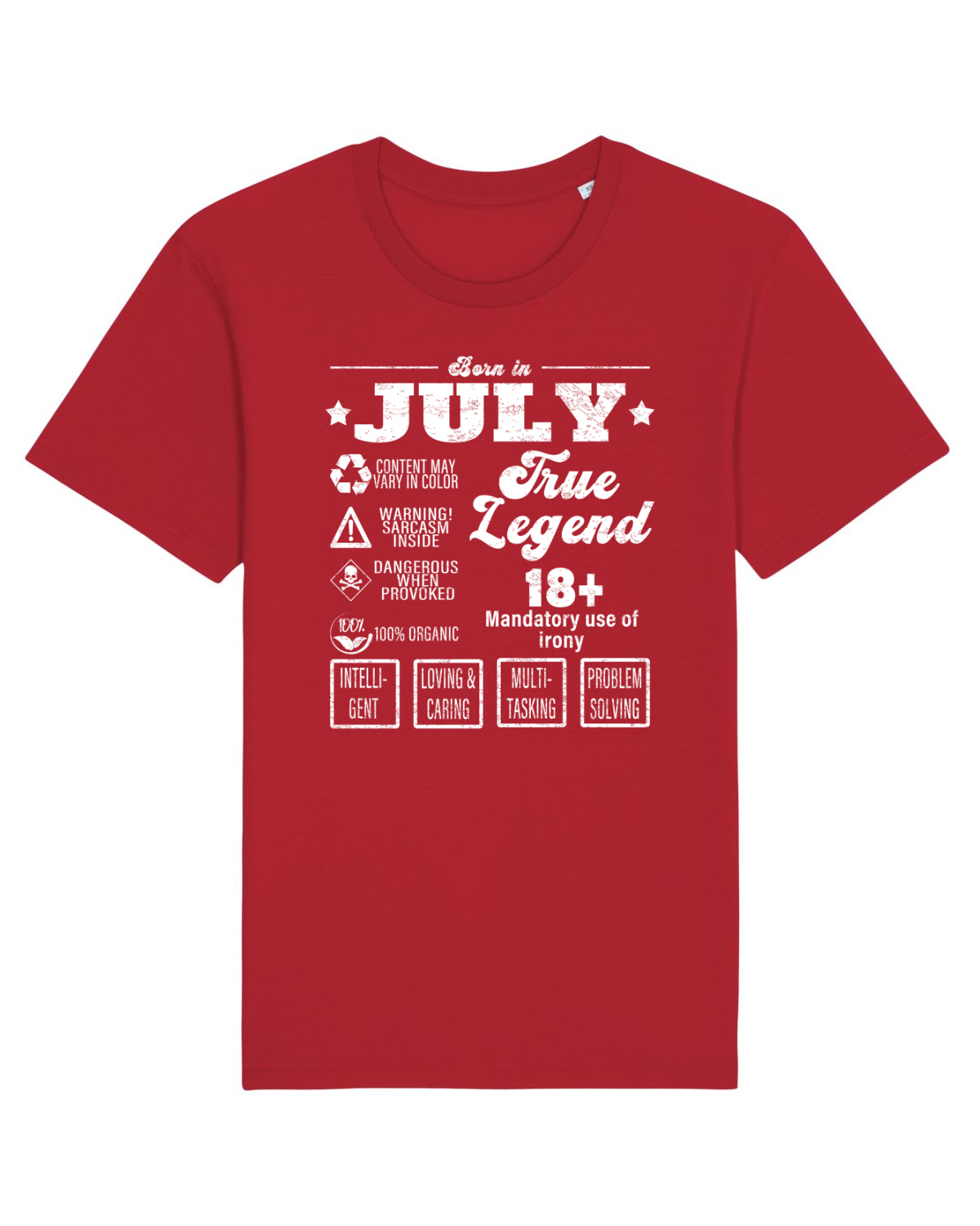 Tricou mânecă scurtă Unisex Rocker Red