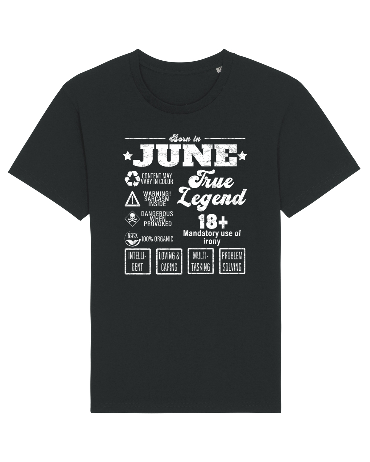 Tricou mânecă scurtă Unisex Rocker Black