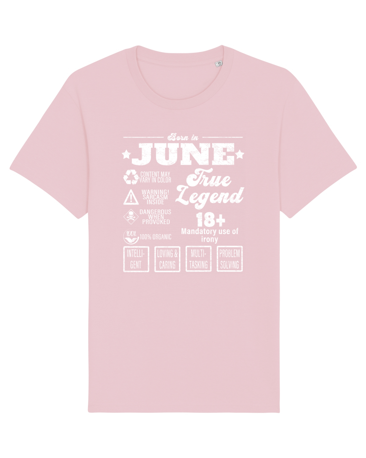 Tricou mânecă scurtă Unisex Rocker Cotton Pink