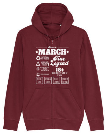 Born In March True Legend Burgundy