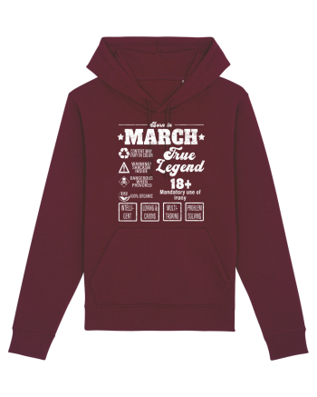 Born In March True Legend Burgundy
