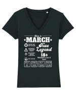Born In March True Legend Tricou mânecă scurtă guler V Damă Evoker