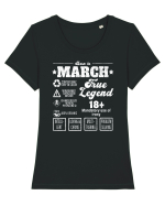 Born In March True Legend Tricou mânecă scurtă guler larg fitted Damă Expresser