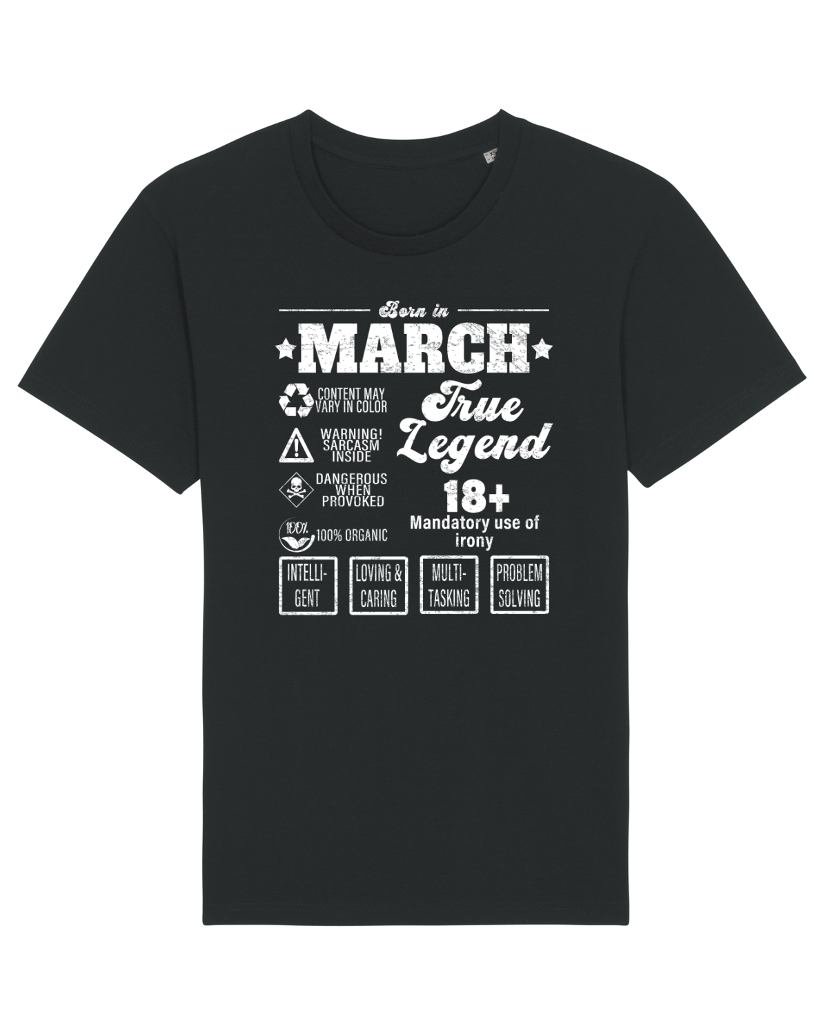 Tricou mânecă scurtă Unisex Rocker Black