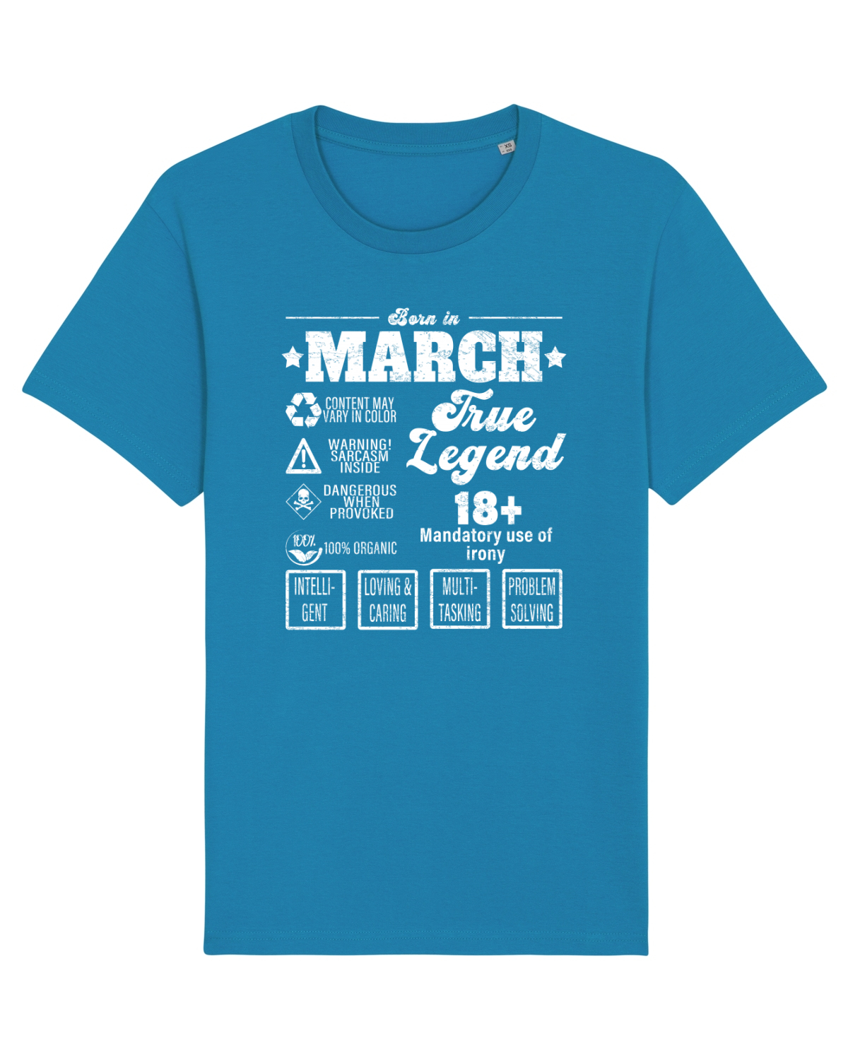 Tricou mânecă scurtă Unisex Rocker Azur