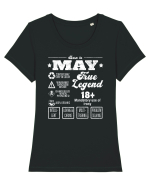 Born In May True Legend Tricou mânecă scurtă guler larg fitted Damă Expresser