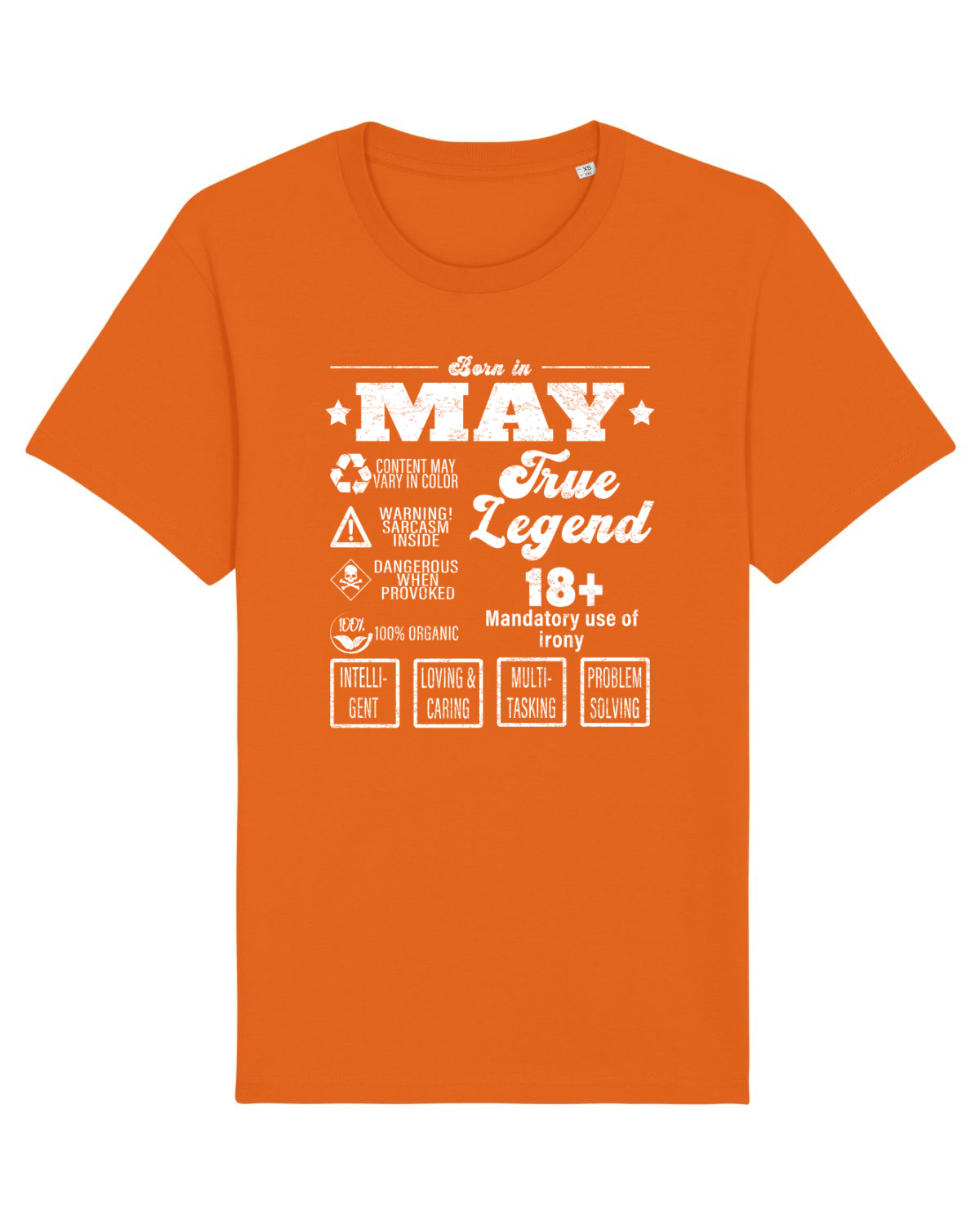 Tricou mânecă scurtă Unisex Rocker Bright Orange