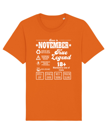 Born In November True Legend Bright Orange