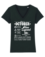 Born In October True Legend Tricou mânecă scurtă guler V Damă Evoker