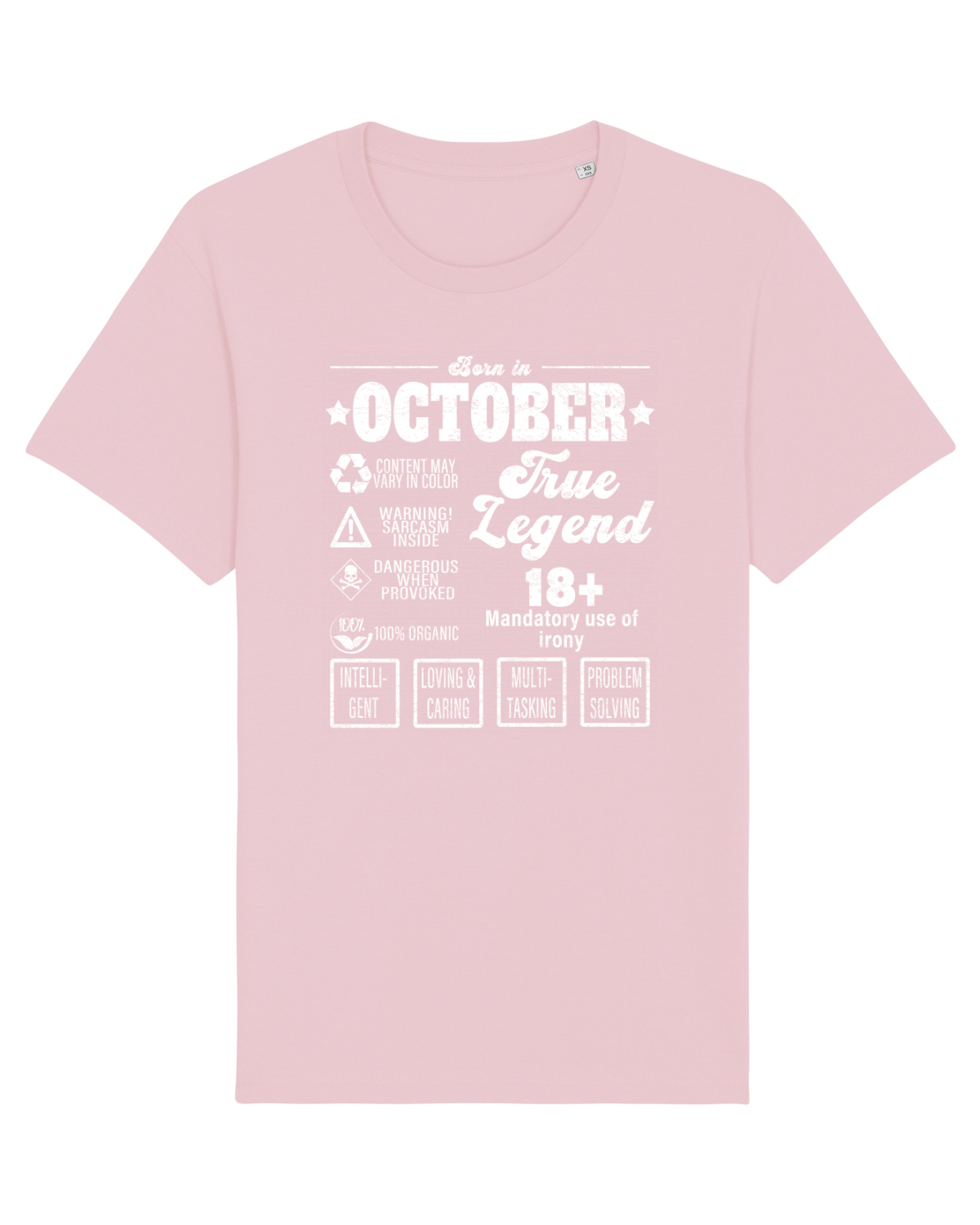 Tricou mânecă scurtă Unisex Rocker Cotton Pink