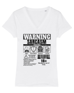 Sarcasm Inside bk Tricou mânecă scurtă guler V Damă Evoker