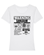 Sarcasm Inside bk Tricou mânecă scurtă guler larg fitted Damă Expresser