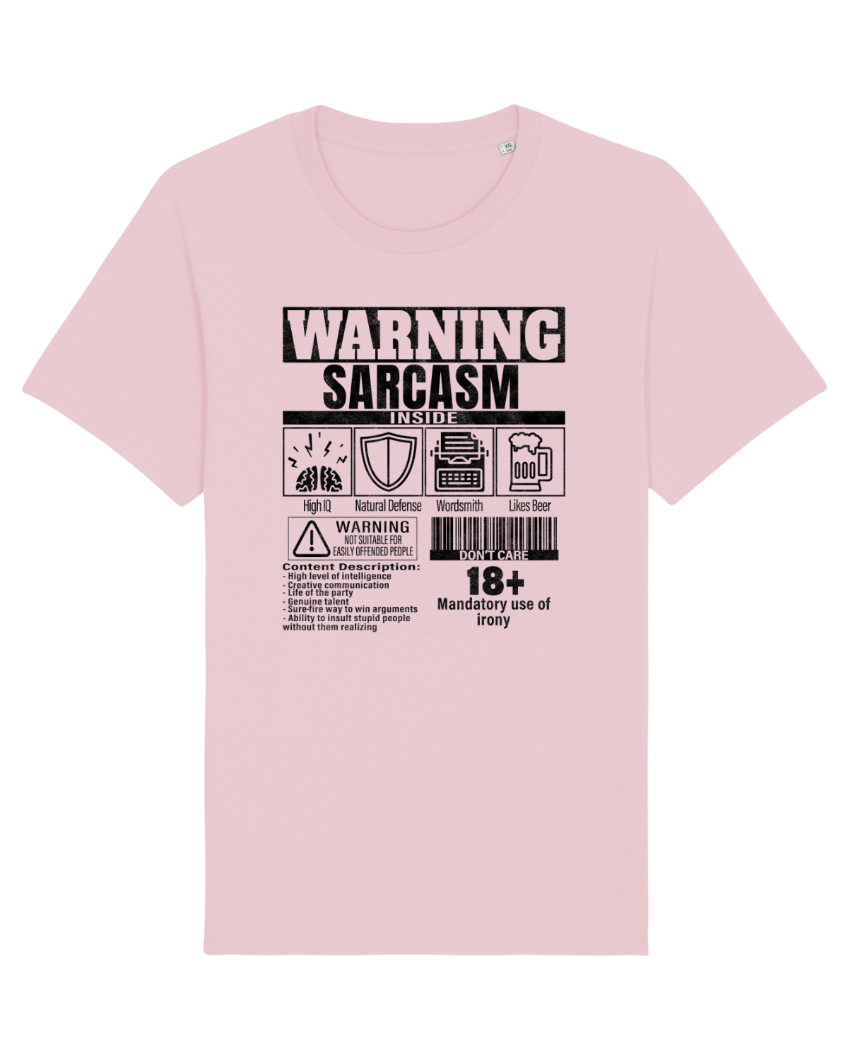 Tricou mânecă scurtă Unisex Rocker Cotton Pink