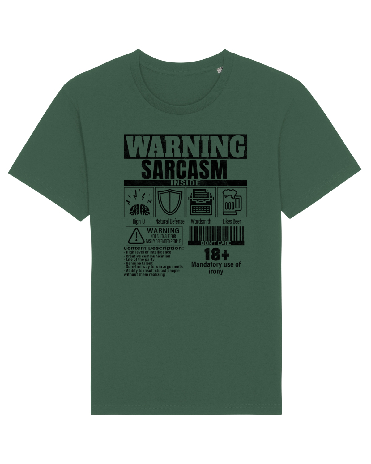 Tricou mânecă scurtă Unisex Rocker Bottle Green
