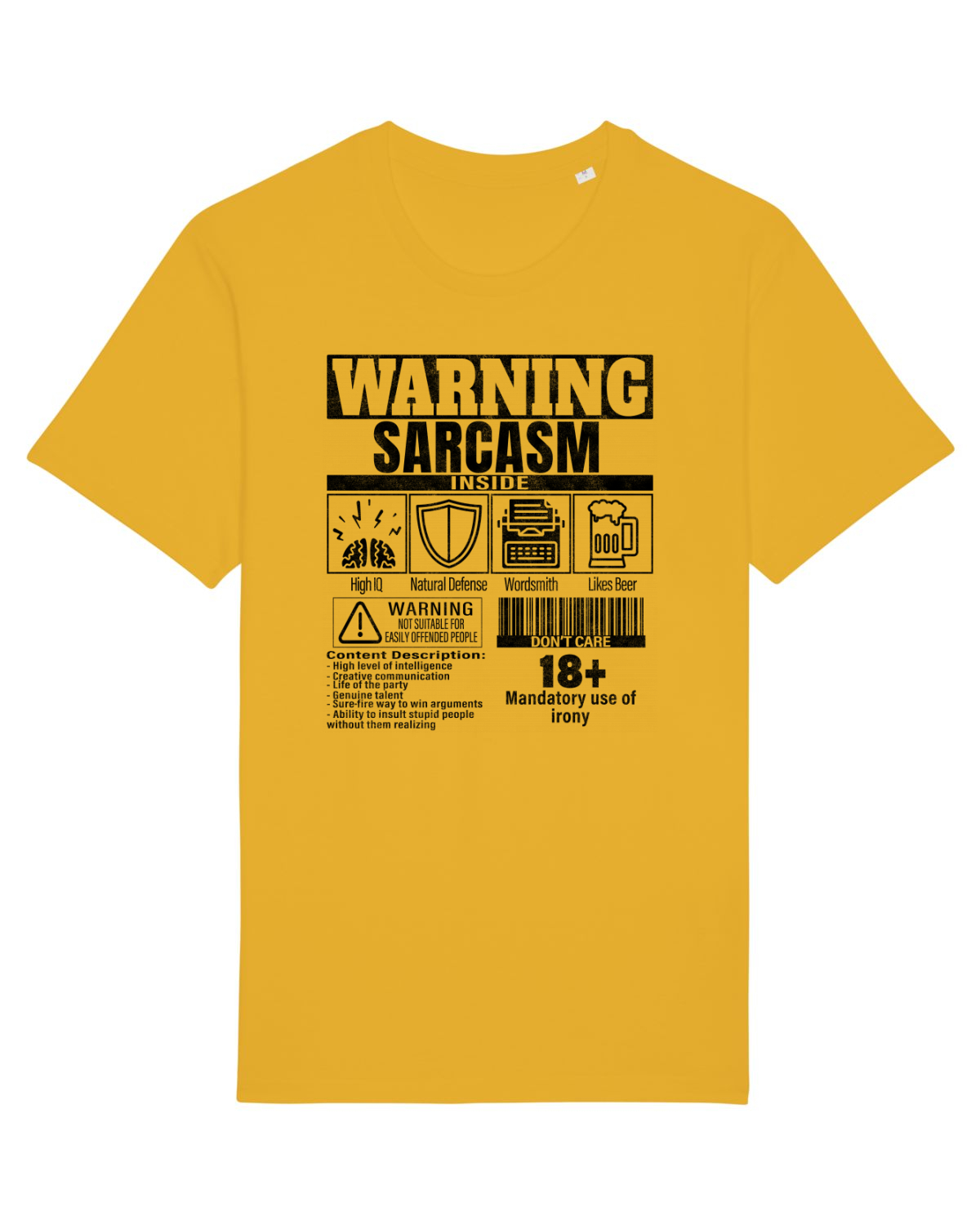 Tricou mânecă scurtă Unisex Rocker Spectra Yellow