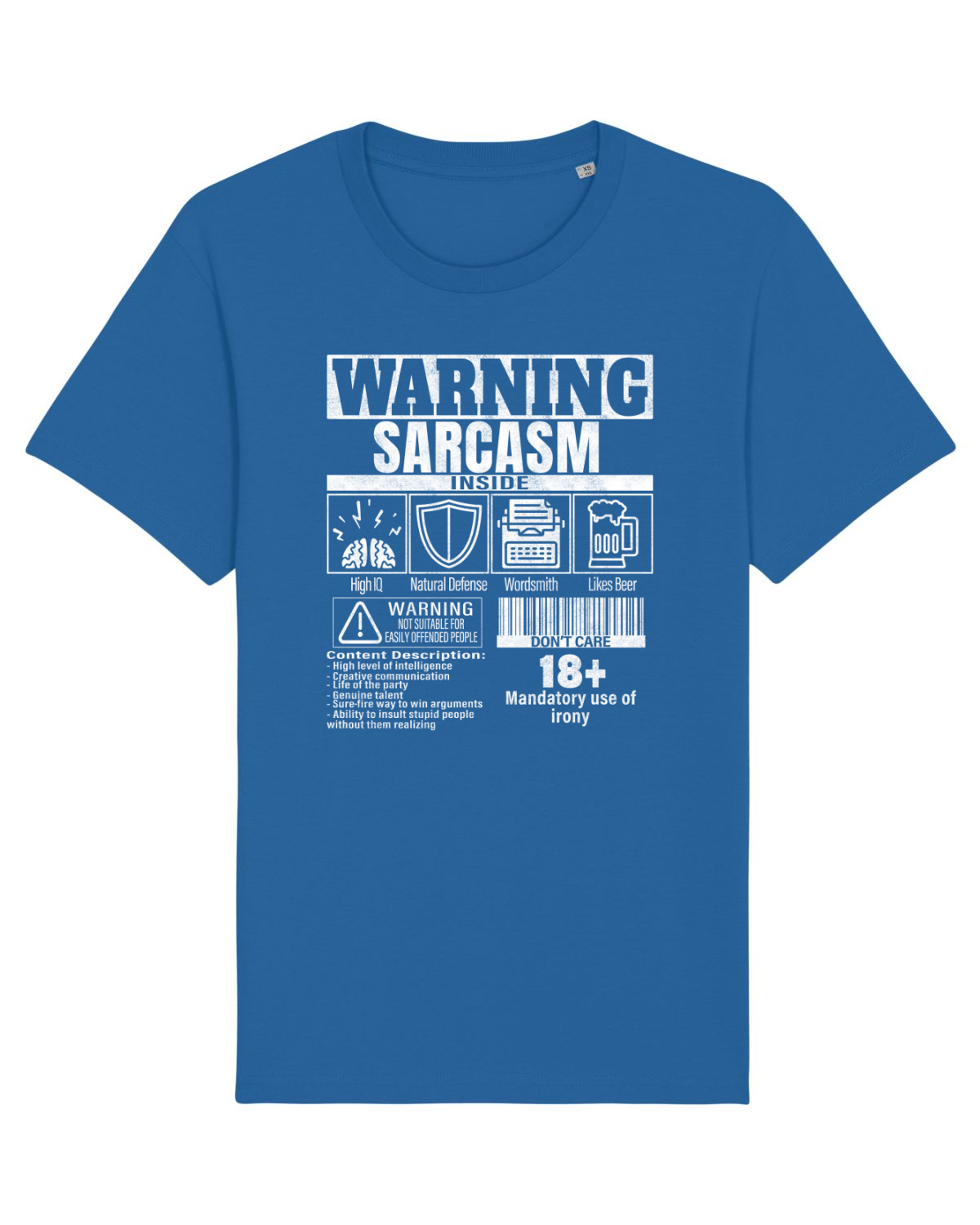 Tricou mânecă scurtă Unisex Rocker Royal Blue