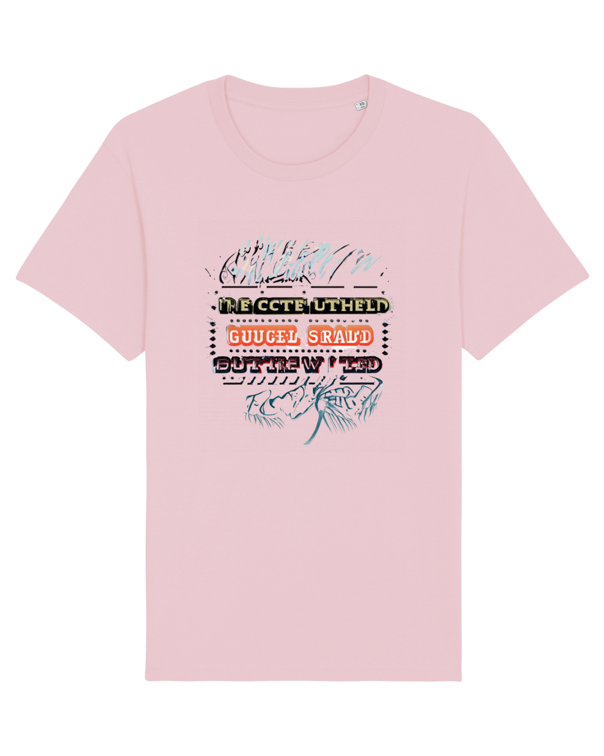 Tricou mânecă scurtă Unisex Rocker Cotton Pink