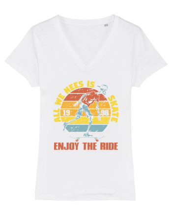 All We Need Is Skate Skateboarding White