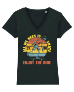 All We Need Is Skate Skateboarding Tricou mânecă scurtă guler V Damă Evoker