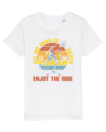 All We Need Is Skate Skateboarding White