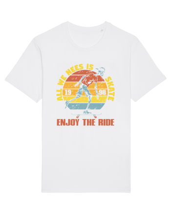 All We Need Is Skate Skateboarding White