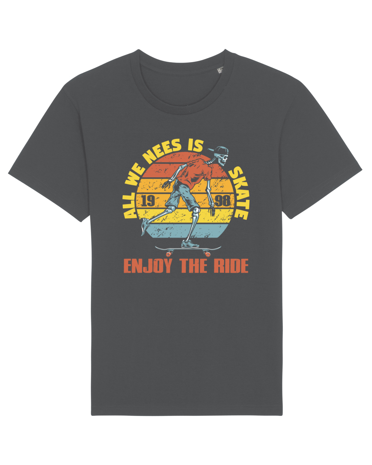 Tricou mânecă scurtă Unisex Rocker Anthracite