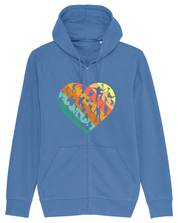 Heart Skater Skateboarding Skateboard Bright Blue