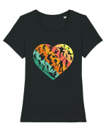Heart Skater Skateboarding Skateboard Tricou mânecă scurtă guler larg fitted Damă Expresser