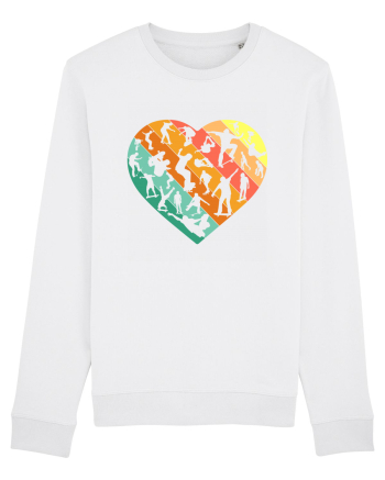 Heart Skater Skateboarding Skateboard White