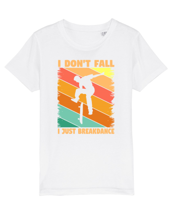 I Don't Fall I Just Brakedance Vintage Skateboarder White