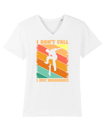 I Don't Fall I Just Brakedance Vintage Skateboarder White