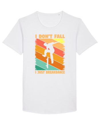 I Don't Fall I Just Brakedance Vintage Skateboarder White